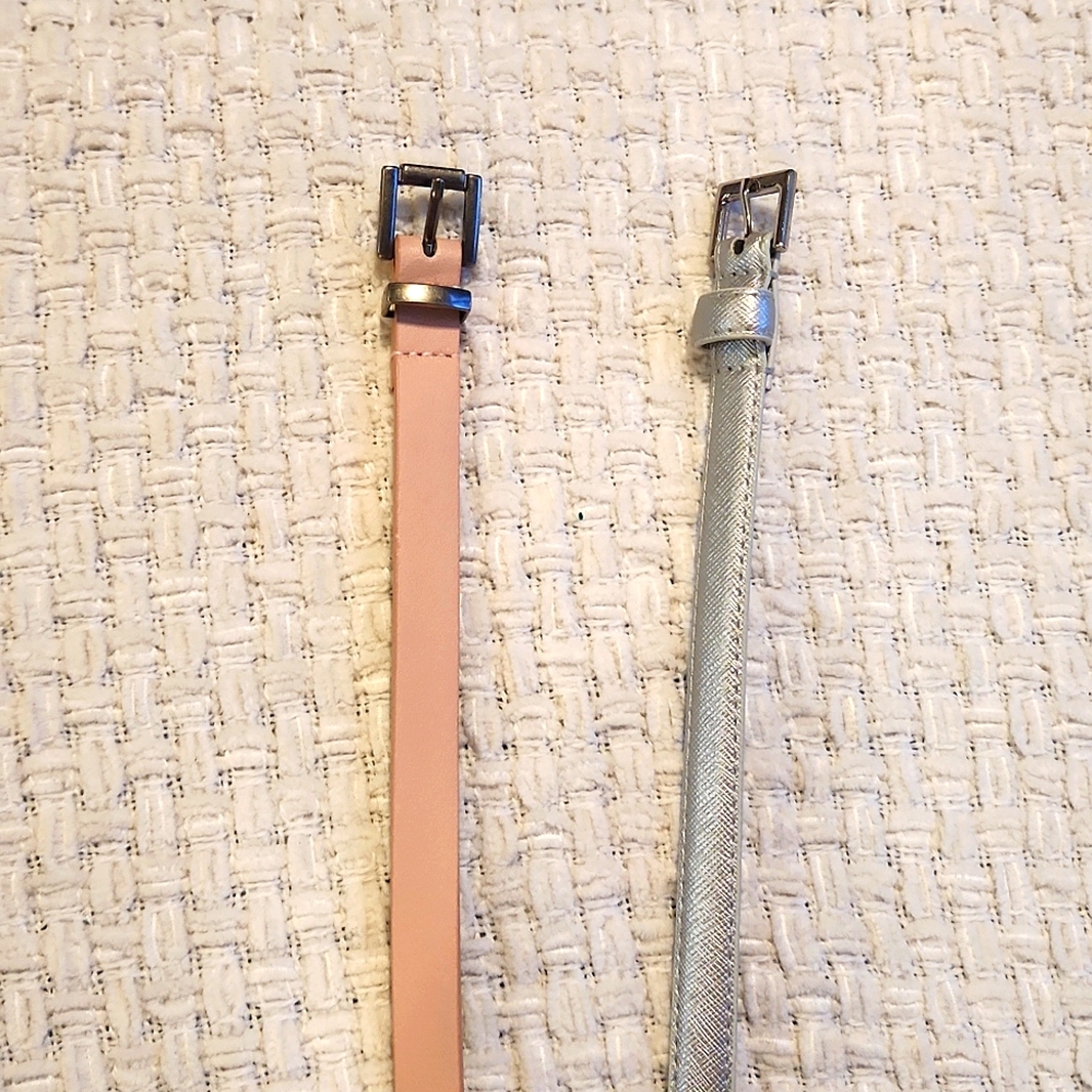 Brand New Silver and Light Pink Belts S/M